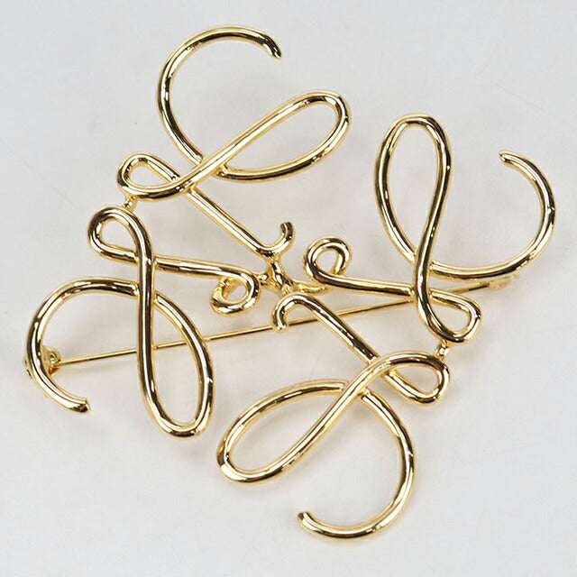 Used LOEWE Brooch Ladies Brand LOEWE Anagram Gold Accessory USDLO110317011