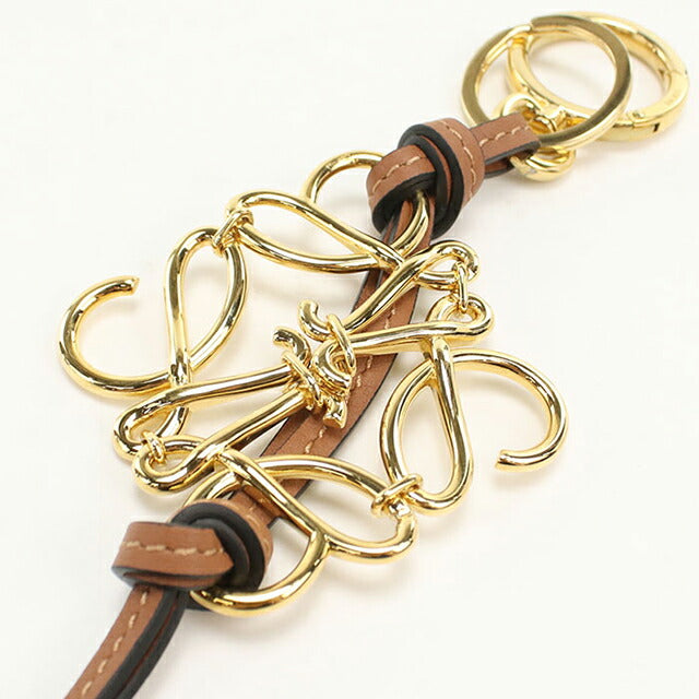 Used LOEWE Charm Ladies Brand LOEWE Anagram Leather Gold USDLO111544011