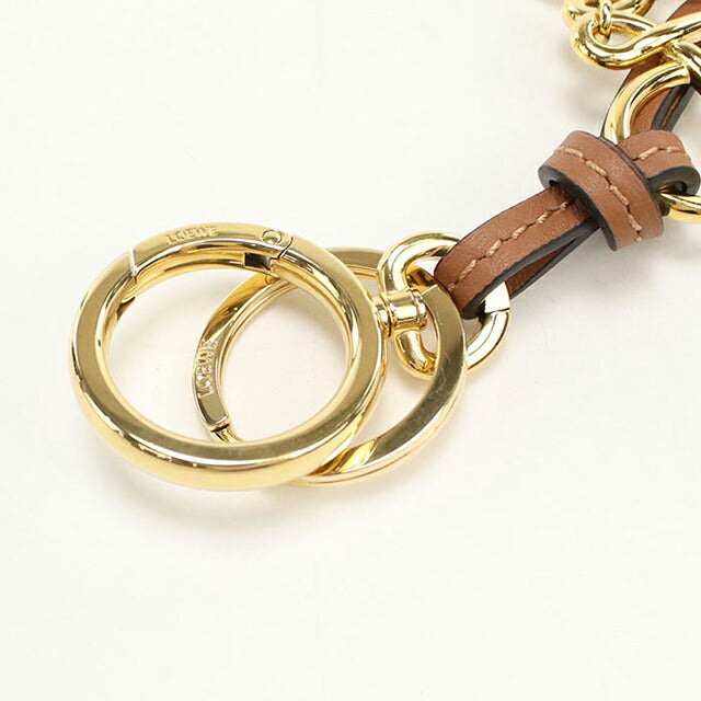 Used LOEWE Charm Ladies Brand LOEWE Anagram Leather Gold USDLO111544011