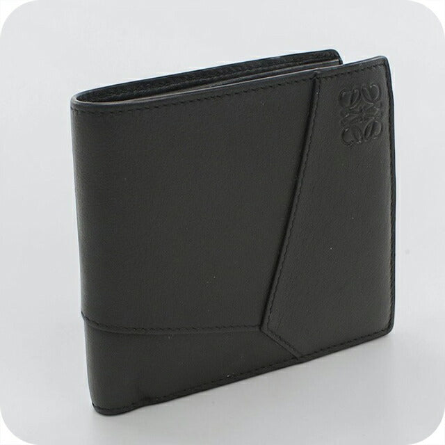 中古 ロエベ 二つ折り財布 二折財布 メンズ ブランド LOEWE パズル バイフォールドコインウォレット ブラック USDLO112705011