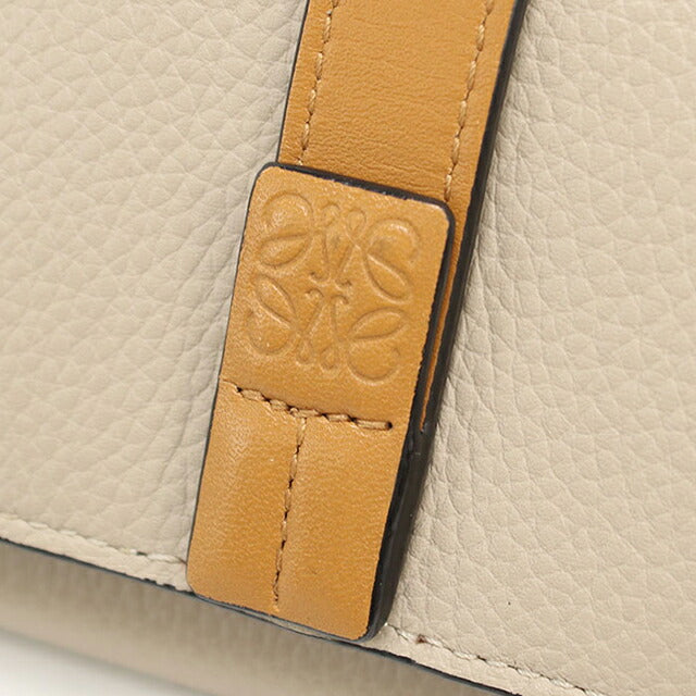 中古 ロエベ 三つ折り財布 三折財布 レディース ブランド LOEWE アナグラム トライフォールドウォレット ベージュ USDLO113204011