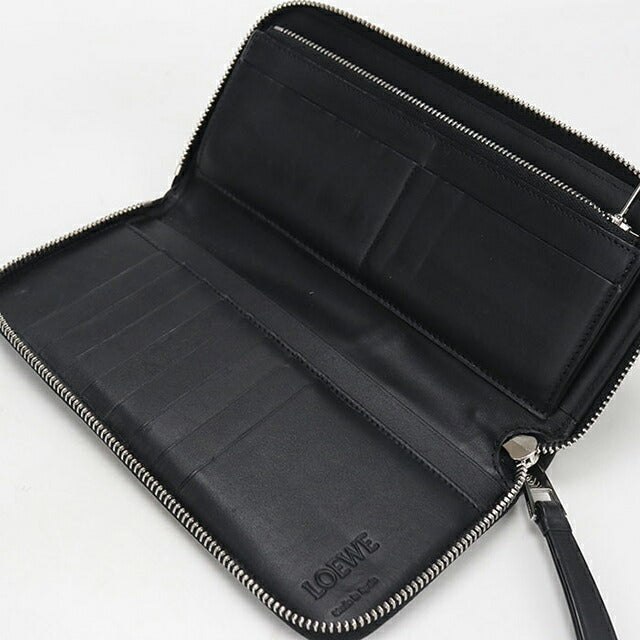 中古 ロエベ 長財布ラウンドファスナー メンズ ブランド LOEWE パズル ジップアラウンドウォレット ブラック USDLO113898011