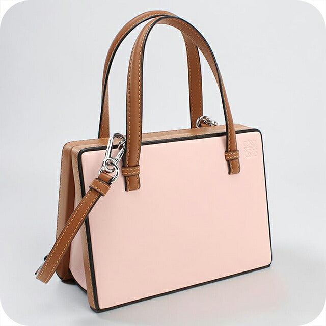 中古 ロエベ ハンドバッグ レディース ブランド LOEWE アナグラム ポスタルスモールバッグ 309.56.BW85 ピンク USDLO114809011