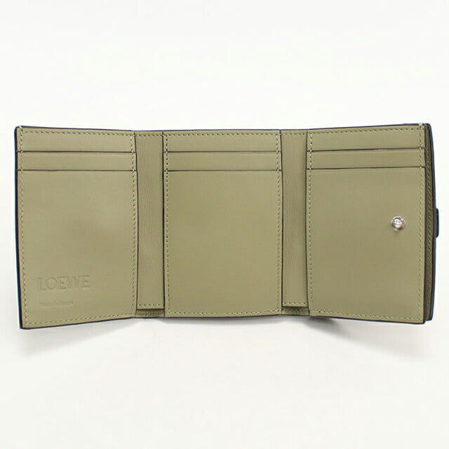 中古 ロエベ 三つ折り財布 三折財布 レディース ブランド LOEWE トライフォールドウォレット C660TR2X03 ネイビー USDLO115218011