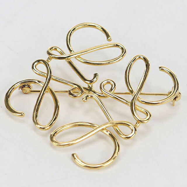 中古 ロエベ ブローチ レディース ブランド LOEWE アナグラム ゴールド アクセサリー USDLO116160011