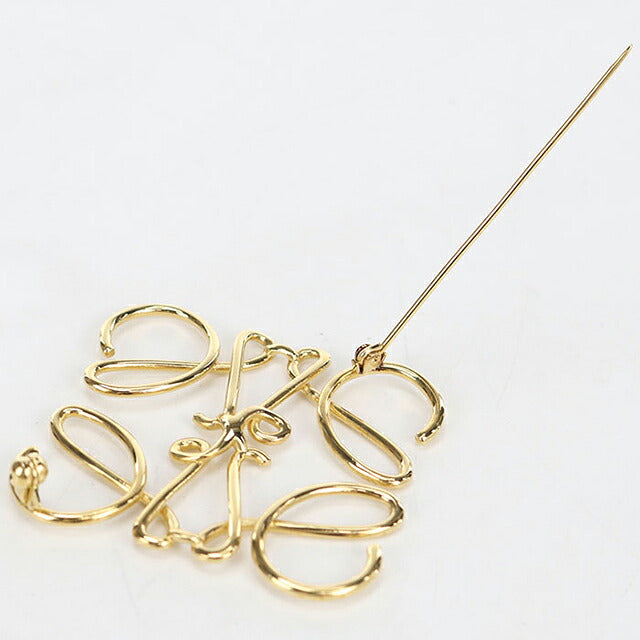 中古 ロエベ ブローチ レディース ブランド LOEWE アナグラム ゴールド アクセサリー USDLO116160011