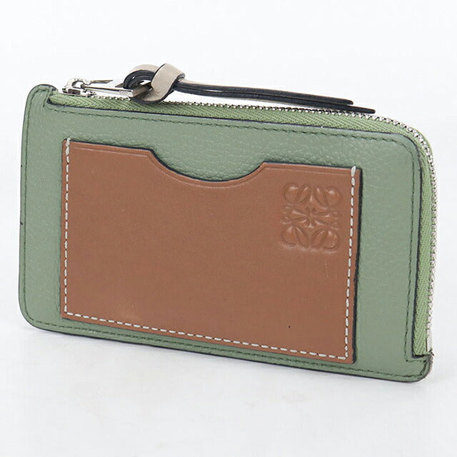 二手 LOEWE 零钱包紧凑女士品牌 LOEWE Anagram 卡包碎片包 C660Z40X04 绿色 USDLO116213011