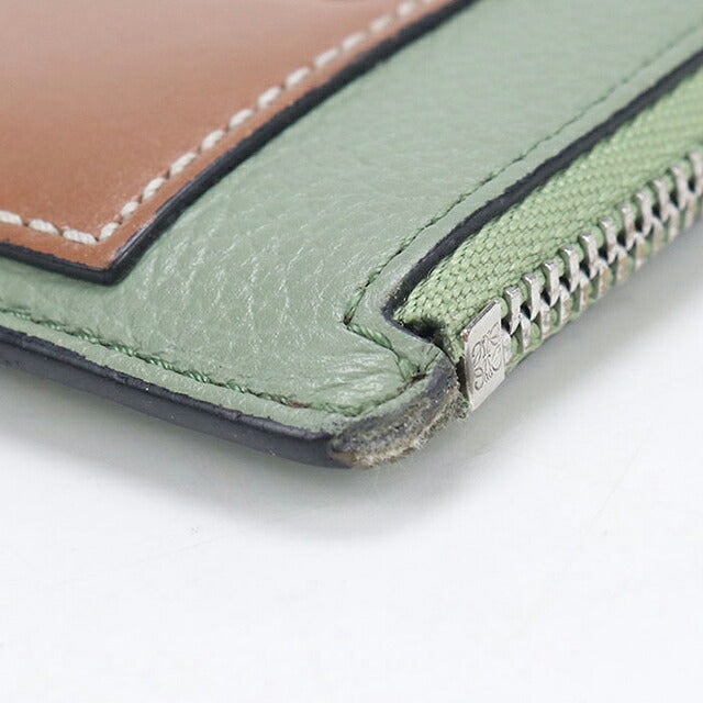 二手 LOEWE 零钱包紧凑女士品牌 LOEWE Anagram 卡包碎片包 C660Z40X04 绿色 USDLO116213011