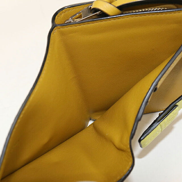 中古 ロエベ 二つ折り財布 二折財布 コンパクト レディース ブランド LOEWE コンパクトジップウォレット C660Z41X02 ブルー USDLO117281011