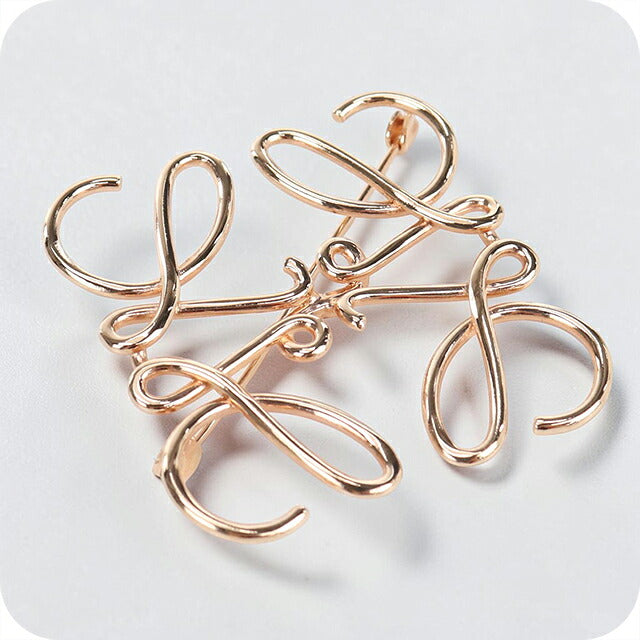 中古 ロエベ ブローチ レディース ブランド LOEWE アナグラム 111.25.020 ピンク アクセサリー USDLO117405011