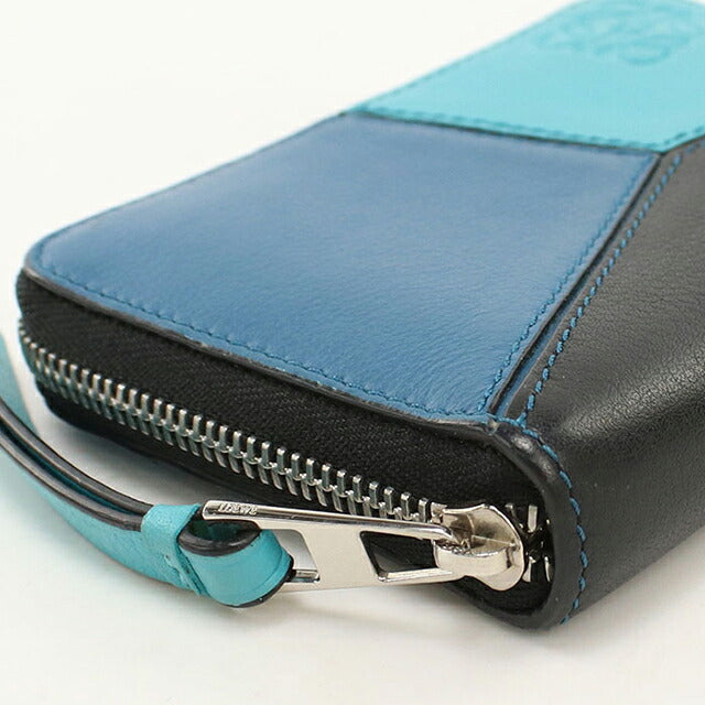 中古 ロエベ 小銭入れ ユニセックス ブランド LOEWE パズル コインパース ブルー USDLO117908011