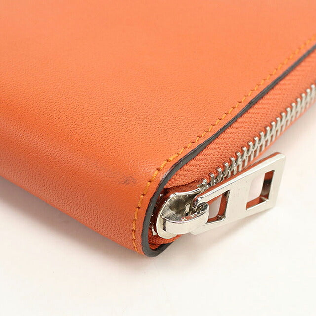 中古 ロエベ 長財布ラウンドファスナー レディース ブランド LOEWE アナグラム オレンジ USDLO119216011