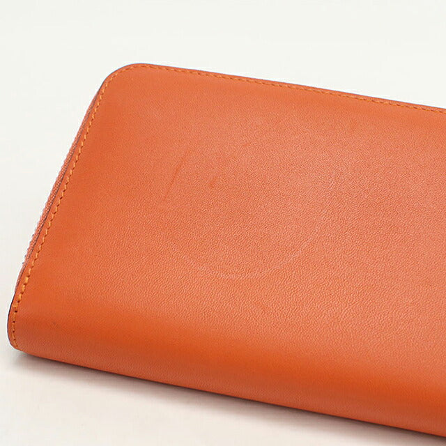 中古 ロエベ 長財布ラウンドファスナー レディース ブランド LOEWE アナグラム オレンジ USDLO119216011