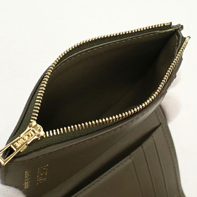 中古 ロエベ 三つ折り財布 三折財布 コンパクト レディース ブランド LOEWE ペブル バーティカル ウォレット スモール CANBS33X03 USDLO119380011