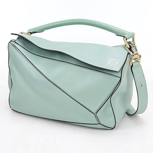 二手 LOEWE 手提包 女士品牌 LOEWE puzzle 中号 2WAY 绿色 USDLO120106011