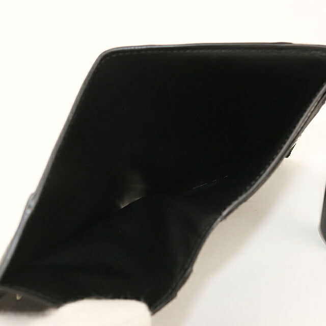 中古 ロエベ 二つ折り財布 二折財布 コンパクト メンズ ブランド LOEWE パズル スリム コンパクトウォレット C510W73X08 ブラック USDLO120167011