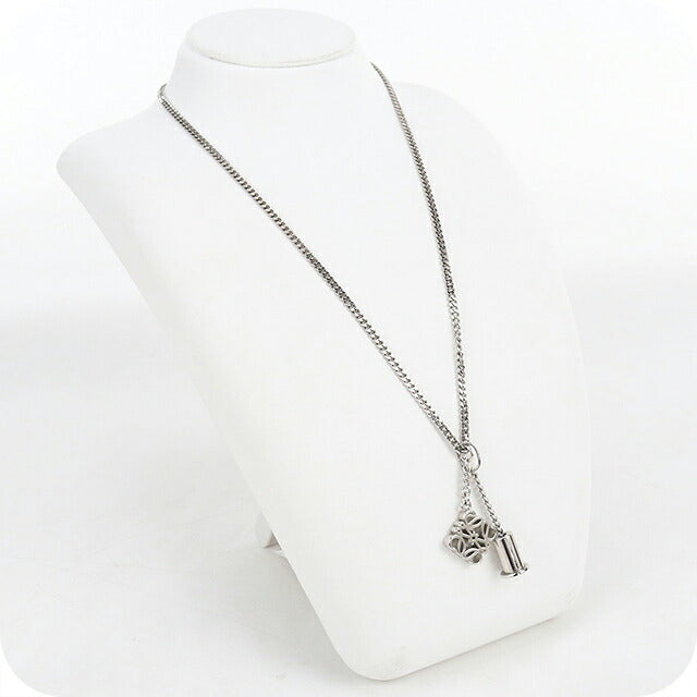 中古 ロエベ ネックレス レディース ブランド LOEWE アナグラム パーソナライゼーション N691420X01 シルバー アクセサリー USDLO120457011