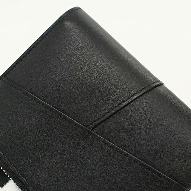 中古 ロエベ 二つ折り財布 二折財布 コンパクト メンズ ブランド LOEWE パズル スリム コンパクト ウォレット C510W73X08 ブラック USDLO121293011