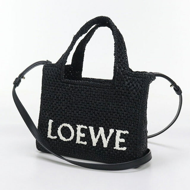 中古 ロエベ ハンドバッグ レディース ブランド LOEWE ロエベ フォント トート ミニ ALF1V46X01 ブラック バッグ USDLO95595011