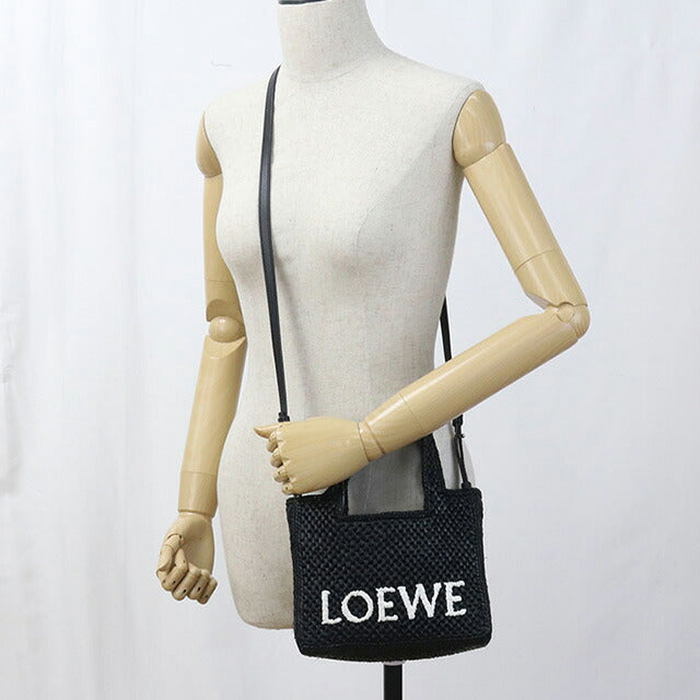 中古 ロエベ ハンドバッグ レディース ブランド LOEWE ロエベ フォント トート ミニ ALF1V46X01 ブラック バッグ USDLO95595011