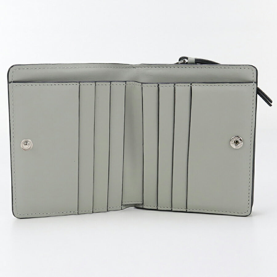 中古 ロエベ 二折財布小銭入付き レディース ブランド LOEWE パズル コンパクトジップウォレット グリーン 財布 USDLO95938011