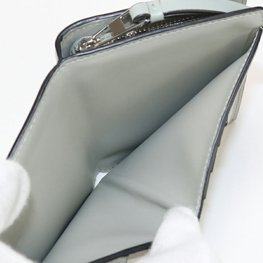 中古 ロエベ 二折財布小銭入付き レディース ブランド LOEWE パズル コンパクトジップウォレット グリーン 財布 USDLO95938011