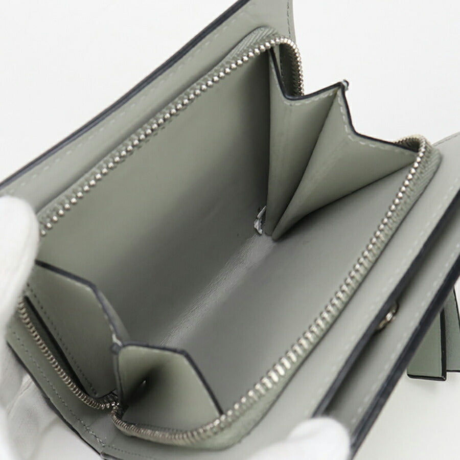 中古 ロエベ 二折財布小銭入付き レディース ブランド LOEWE パズル コンパクトジップウォレット グリーン 財布 USDLO95938011