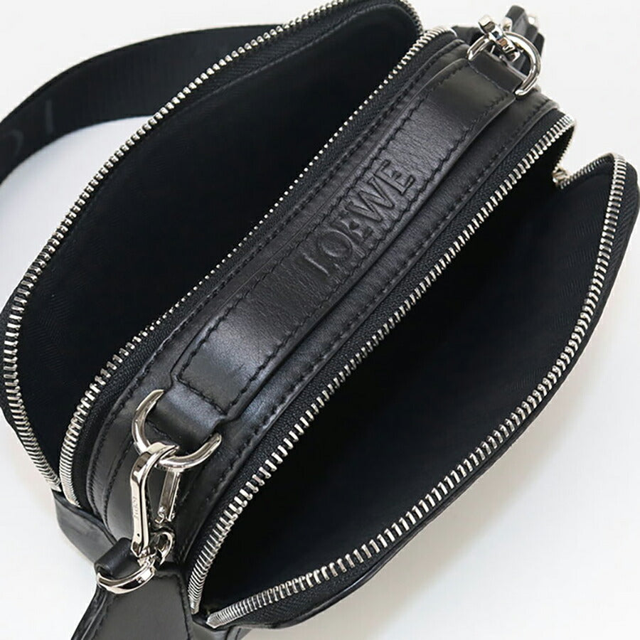 中古 ロエベ 斜め掛け ショルダーバッグ レディース ブランド LOEWE アナグラム 2WAYハンドバッグ ブラック バッグ USDLO96742011