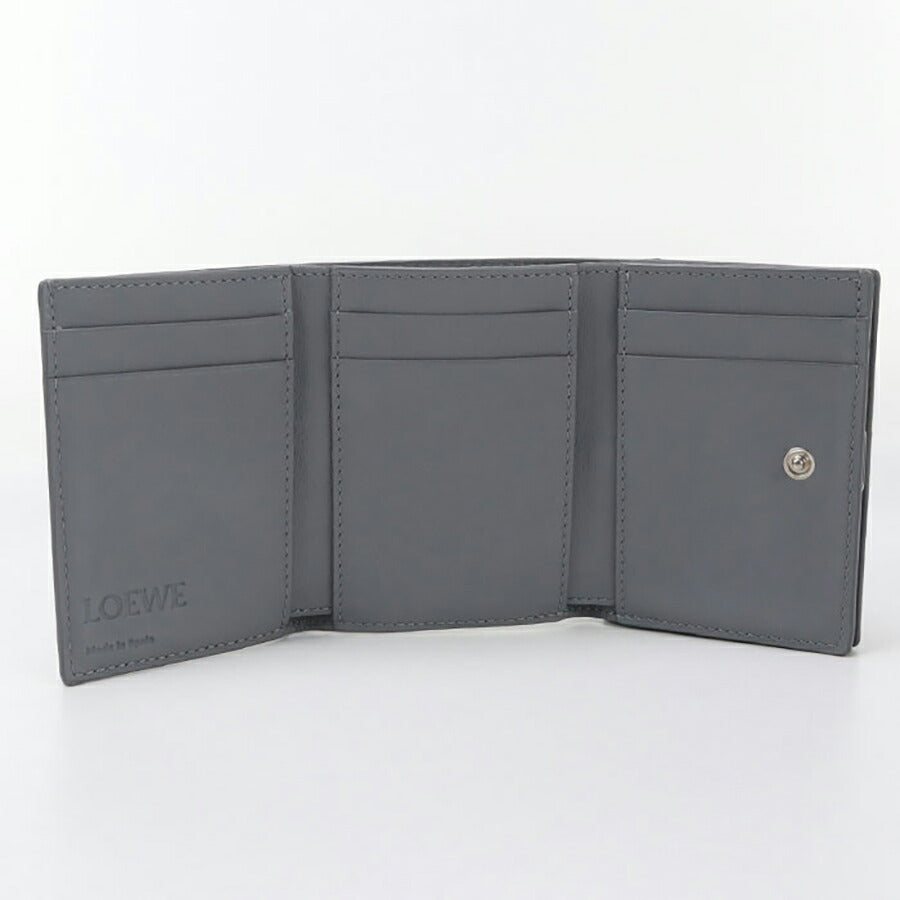 中古 ロエベ 三折財布 レディース ブランド LOEWE アナグラム トライフォールド ウォレット C821TR2X16 グレー 財布 USDLO96983011