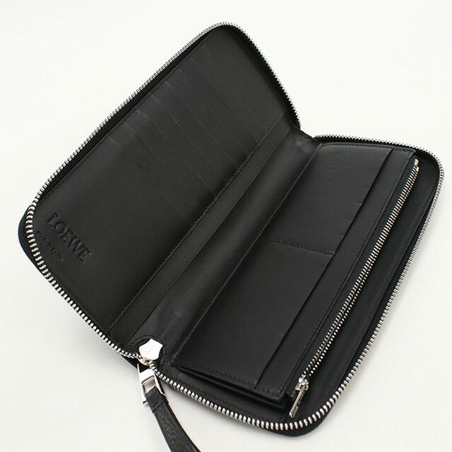 中古 ロエベ 長財布ラウンドファスナー ユニセックス ブランド LOEWE ブランド オープン ウォレット C500U46X02 ブラック 財布 USDLO97424011