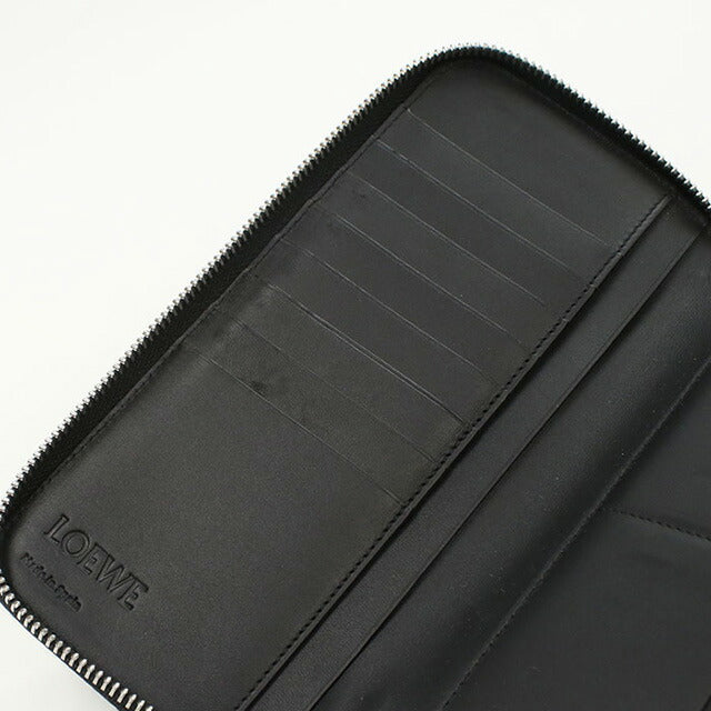 中古 ロエベ 長財布ラウンドファスナー ユニセックス ブランド LOEWE ブランド オープン ウォレット C500U46X02 ブラック 財布 USDLO97424011