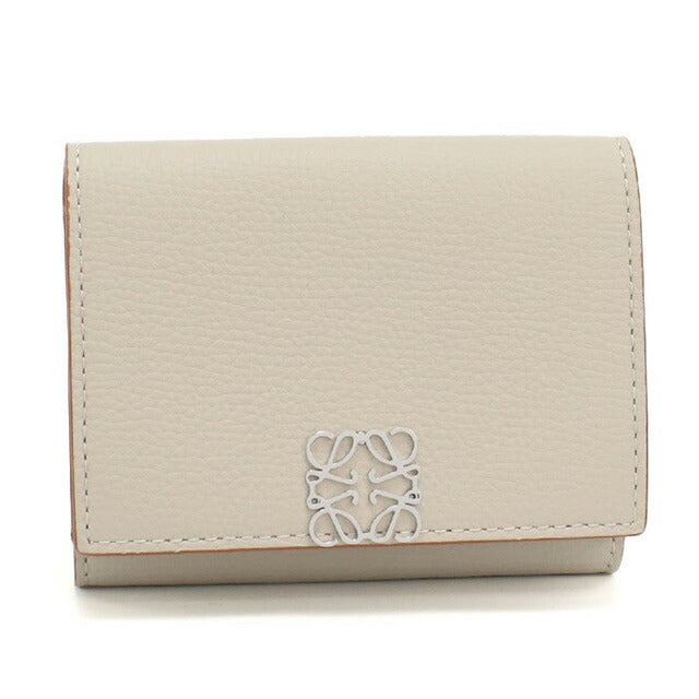 中古 ロエベ 三折財布 レディース ブランド LOEWE アナグラム トライフォールド ウォレット C821TR2X02 ベージュ 財布 USDLO97455011