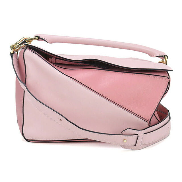 中古 ロエベ ハンドバッグ レディース ブランド LOEWE パズルバッグ ミディアム 2WAY ピンク バッグ USDLO97564011