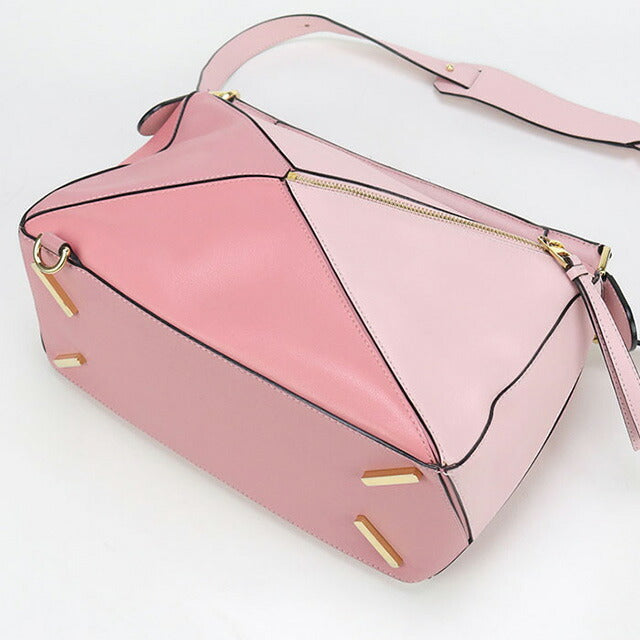 中古 ロエベ ハンドバッグ レディース ブランド LOEWE パズルバッグ ミディアム 2WAY ピンク バッグ USDLO97564011