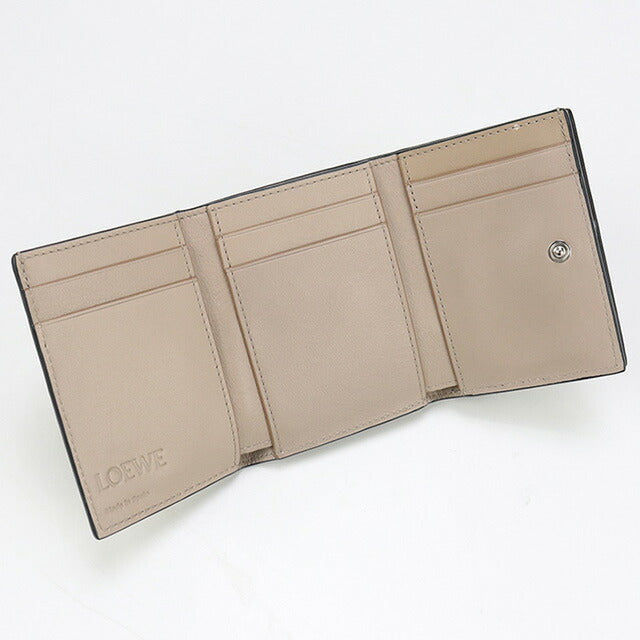 中古 ロエベ 三折財布 レディース ブランド LOEWE アナグラム トライフォールド ウォレット C821TR2X16 グレー 財布 USDLO97649011