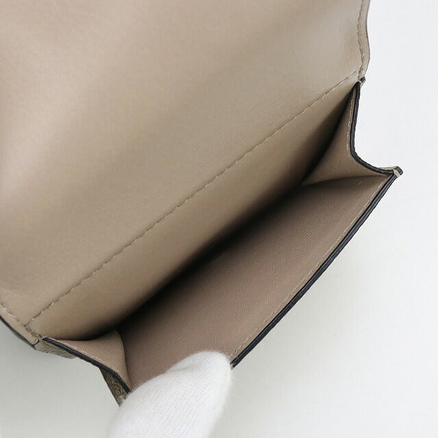 中古 ロエベ 三折財布 レディース ブランド LOEWE アナグラム トライフォールド ウォレット C821TR2X16 グレー 財布 USDLO97649011