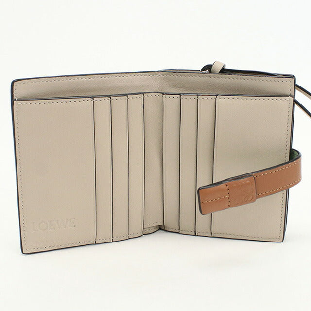 中古 ロエベ 二折財布 レディース ブランド LOEWE コンパクト ジップウォレット グリーン 財布 USDLO97829011