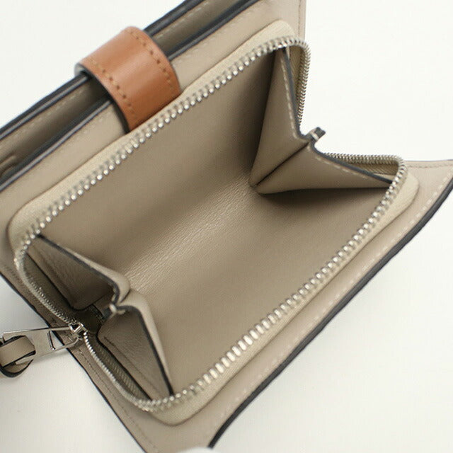 中古 ロエベ 二折財布 レディース ブランド LOEWE コンパクト ジップウォレット グリーン 財布 USDLO97829011
