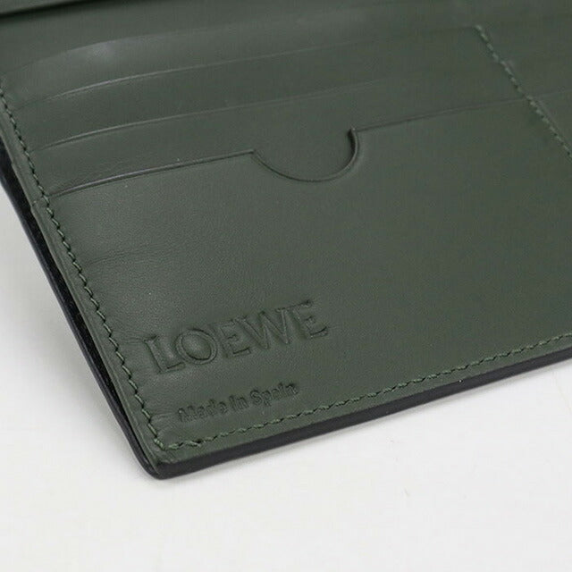 中古 ロエベ 長財布二折 メンズ ブランド LOEWE ロング ホリゾンタルウォレット ブラック 財布 USDLO98177011