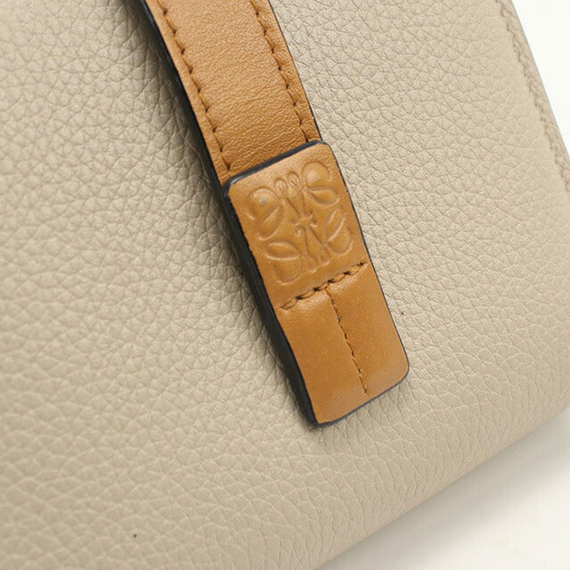 中古 ロエベ 二折財布 レディース ブランド LOEWE コンパクト ジップウォレット レザー ベージュ 財布 USDLO98521011