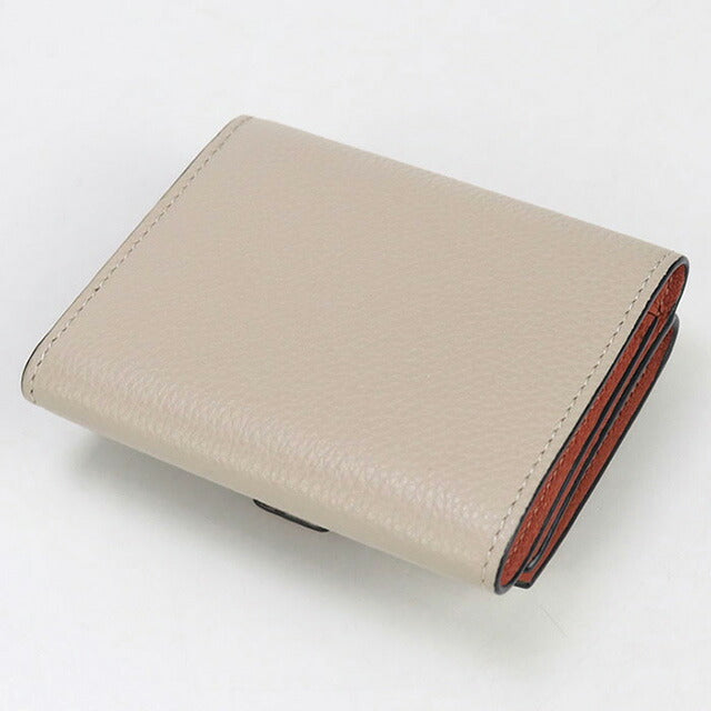 中古 ロエベ 三折財布 レディース ブランド LOEWE トライフォールド ウォレット ベージュ 財布 USDLO98676011