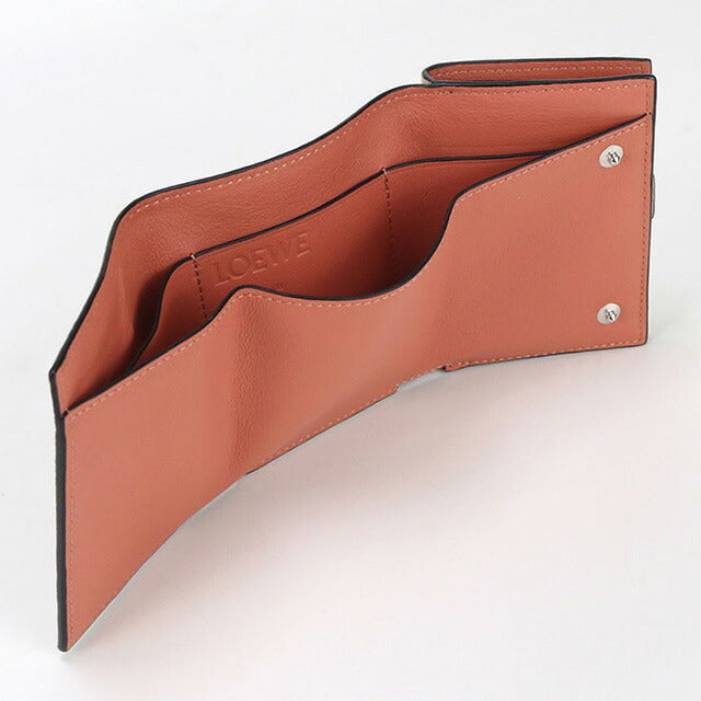 中古 ロエベ 三折財布 レディース ブランド LOEWE トライフォールド ウォレット ベージュ 財布 USDLO98676011