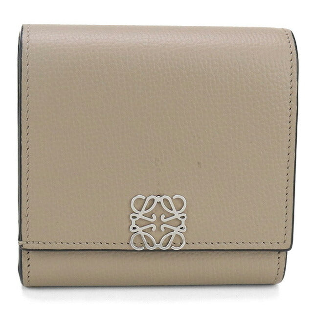 中古 ロエベ 二折財布 レディース ブランド LOEWE アナグラム ベージュ 財布 USDLO98811011