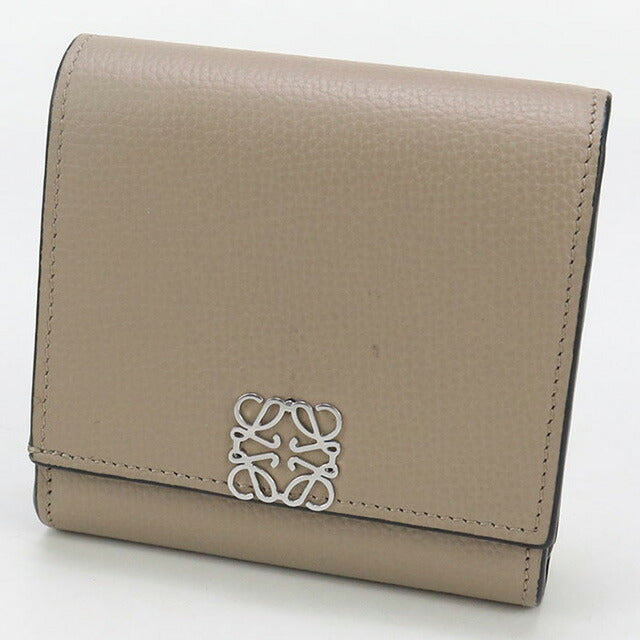 中古 ロエベ 二折財布 レディース ブランド LOEWE アナグラム ベージュ 財布 USDLO98811011