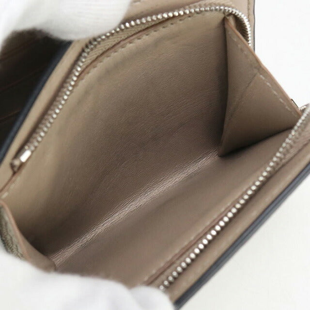 中古 ロエベ 二折財布 レディース ブランド LOEWE アナグラム ベージュ 財布 USDLO98811011