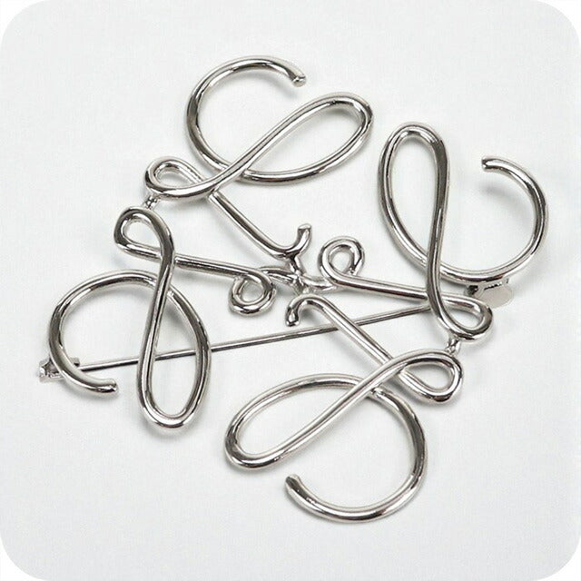 中古 ロエベ ブローチ レディース ブランド LOEWE アナグラム 111.25.020 シルバー 小物 USDLO98973011