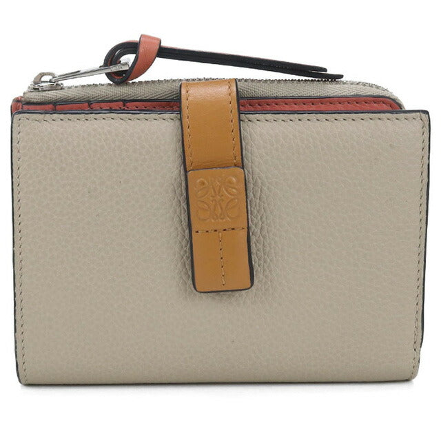 中古 ロエベ 二折財布 レディース ブランド LOEWE スリムジップ バイフォールドウォレット C660P3002 ベージュ 財布 USDLO99130011