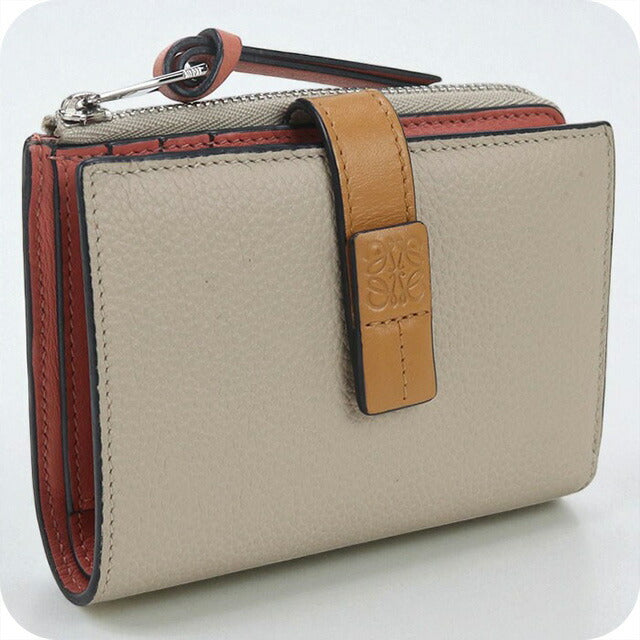 中古 ロエベ 二折財布 レディース ブランド LOEWE スリムジップ バイフォールドウォレット C660P3002 ベージュ 財布 USDLO99130011