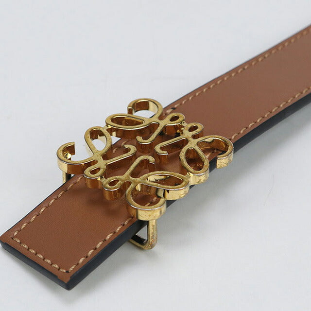 中古 ロエベ ベルト レディース ブランド LOEWE アナグラム リバーシブル レザー E821Z26X03 ブラウン 小物 USDLO99837011