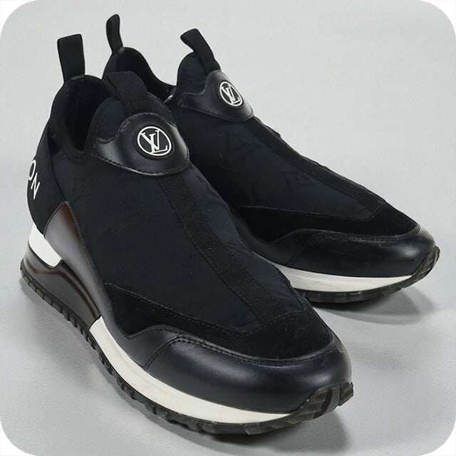中古 ルイヴィトン スニーカー レディース ブランド LOUIS VUITTON ランアウェイ・ライン レザー 1AB3GF ブラック シューズ USDLV100138011